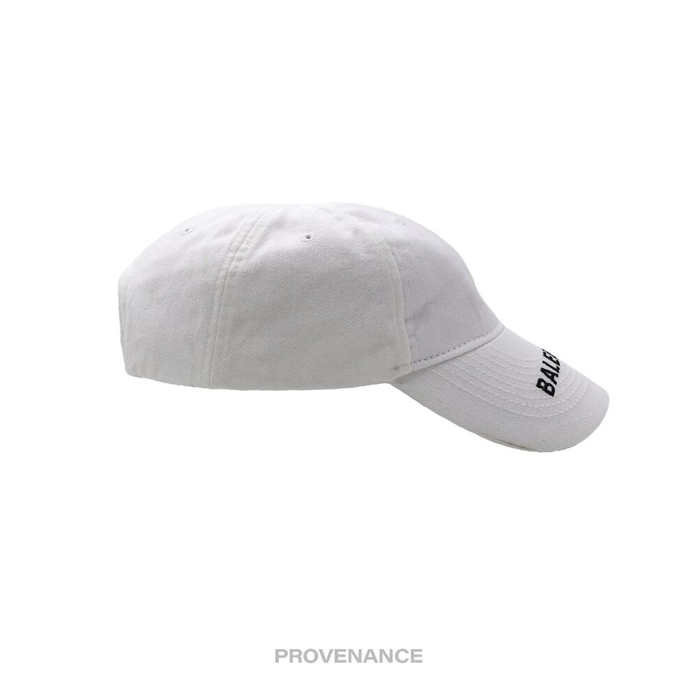 🔴 Balenciaga Embroidered Logo Cap Hat - White - Picture 5 of 10